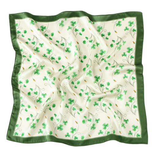 Pure Mulberry Silk Light weight Hair Scarf 27" Neckerchief Printed Women's Head Scarf Wraps With Gift Packed2