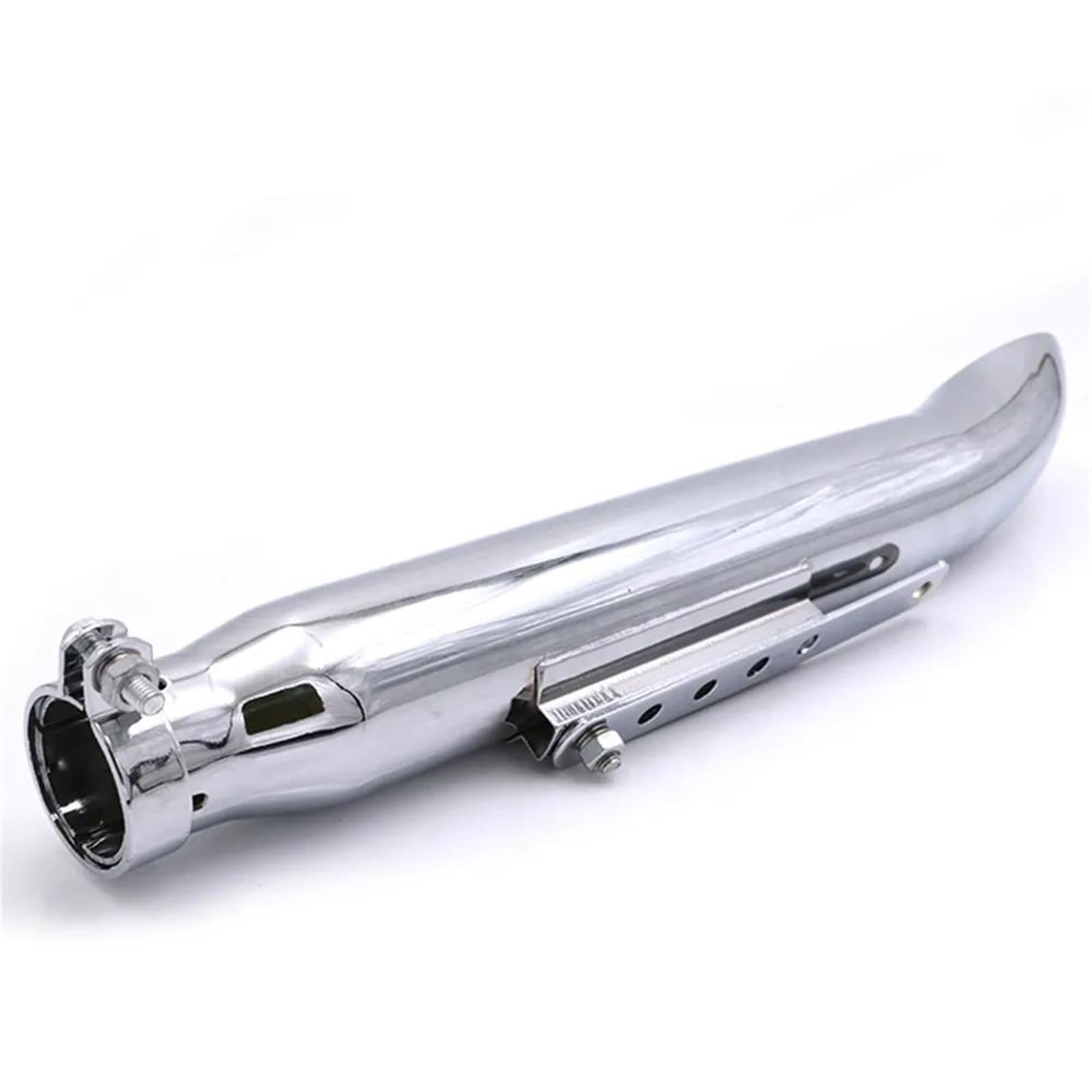 Universale Cromato Per Moto Cafe Racer Tubo Di Scarico Marmitta Coda Silenziatore Per Harley Bobber