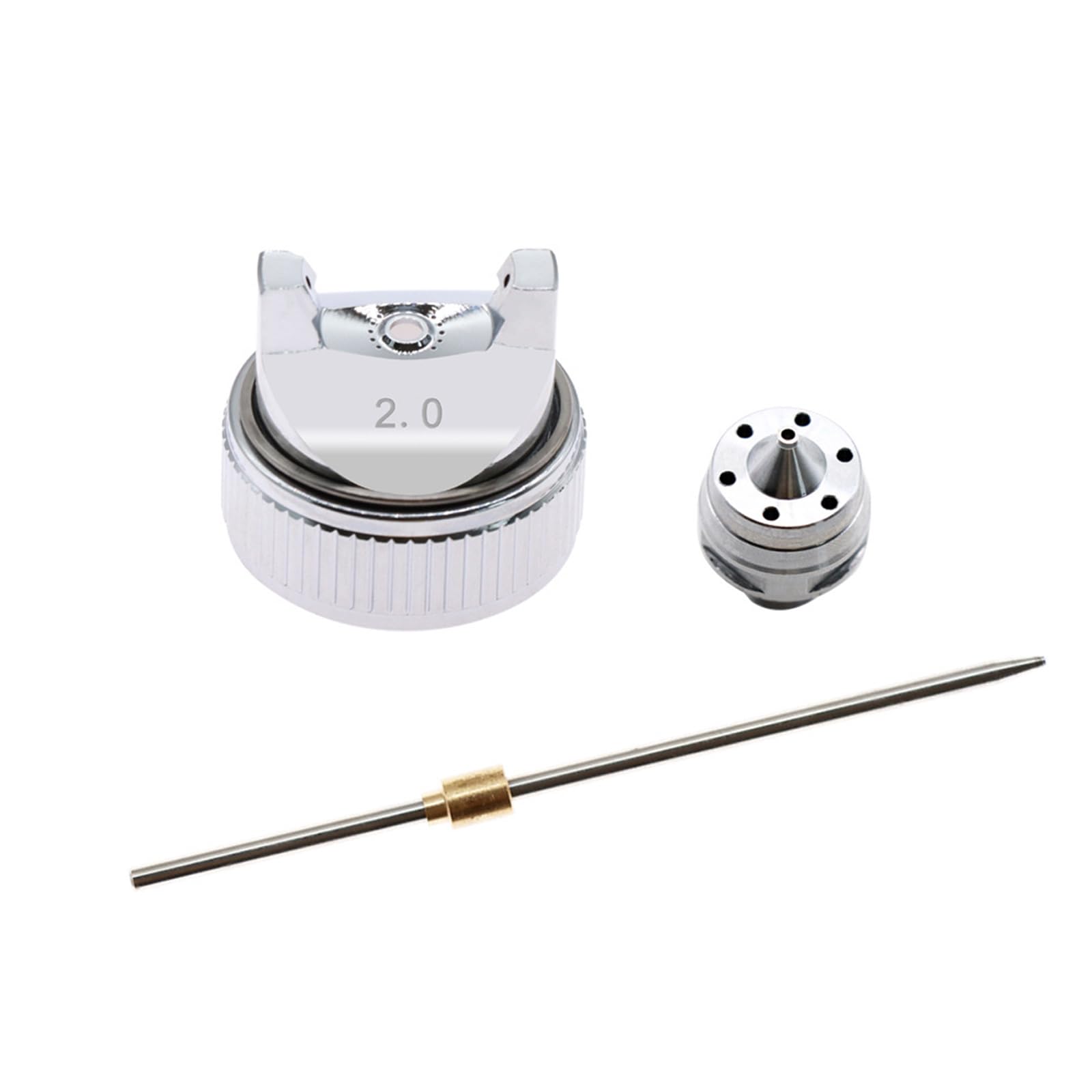 Mhadbkh 2.0 Paint Sprayer Replacement Parts Set With Nozzle Needle And Air Cap For Front-End Repair And Refinish Service Tasks Workshop Service Pieces Repaint Upkeep