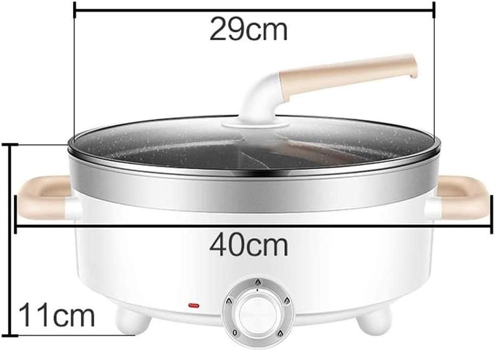 Glass Lid Hot Pot with Divider Soup Cooking Pots,Electric Fire Household Plug-in Multi-function Heating