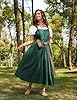 Renaissance Costume Women Green Lace Up Long Dress... #1