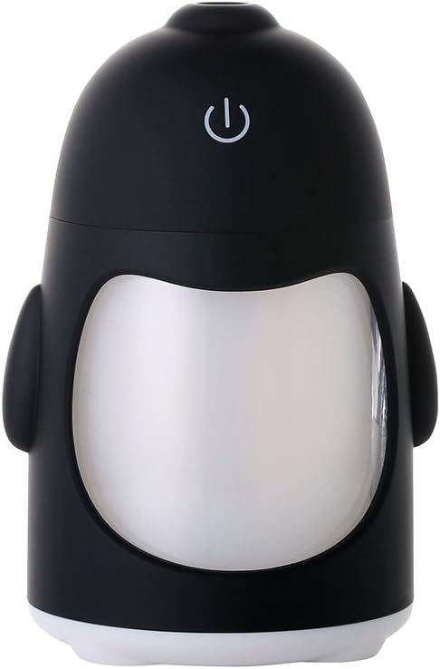 Luckly candy Mini Cool Mist Humidifier with 7 Color LED night Light Quiet Humidifier with Timed auto shut Off for Office Baby Room or Car (Black)