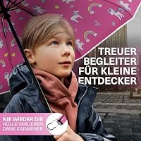 STYNGARD Regenschirm Kinder mit Sicherheitsreflektoren und Reflektorband - Kinder Regenschirm Mädchen & Junge - Kinderschirm - Schirm für Schulranzen Modell STOCKHOLM (Einhörner) – Ansicht 4