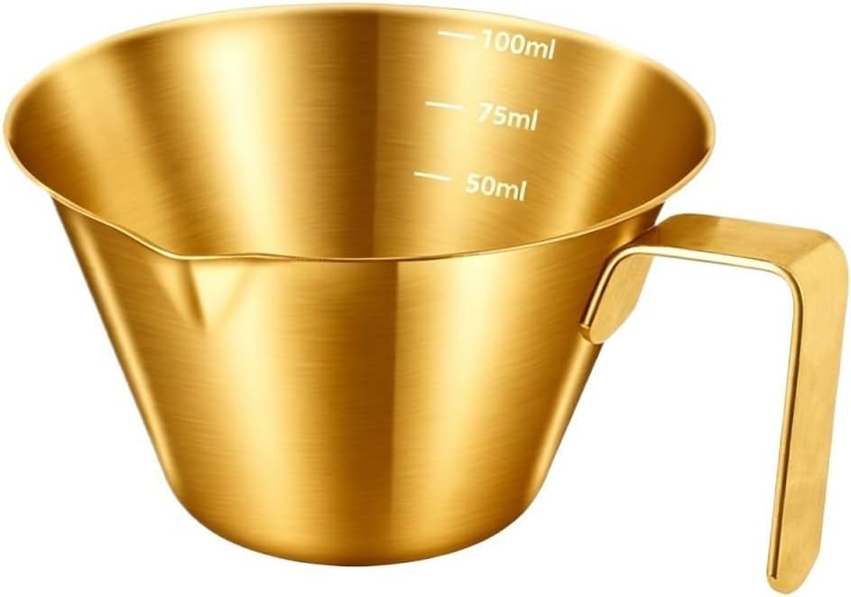 Milk Frothing Pitcher Graduated Coffee Milk Frother Cup, Extraction for Coffee Latte Art(Silver)