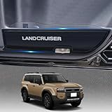 HUDIY ランドクルーザー 250 専用 ドアキックガード ドアトリムカバー ステンレス材質 ランクル 250 LC250 対応 傷防止・汚れ防止 カスタムロゴ刻印 ブラック 日本語説明書付き 4 点セット (ブラック)