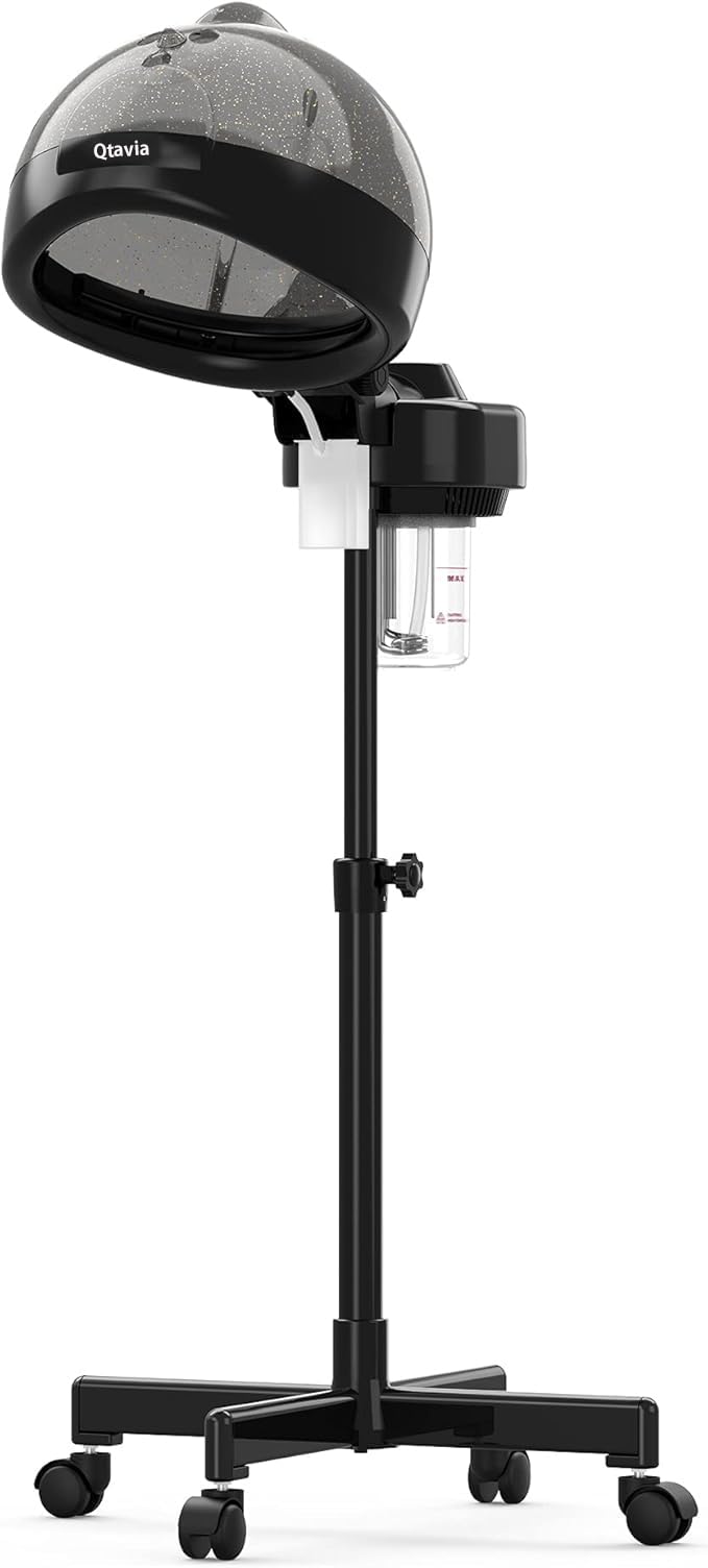 Professional Hair Steamer for Deep Conditioning, Hooded Dryer for Oil & Dye & Natural Hair, Mechanical Button & Knob Timing, Deep Moisturizing Hair Care, Hot Mist for Spa, Home Use, Salon