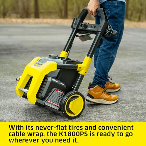 Kärcher Electric Pressure Washer K1800PS, CETA Certified, 3 Spray Nozzles, Detergent Tank, for Cars, Driveways, Siding, Patios, 1.2 GPM - Image 5