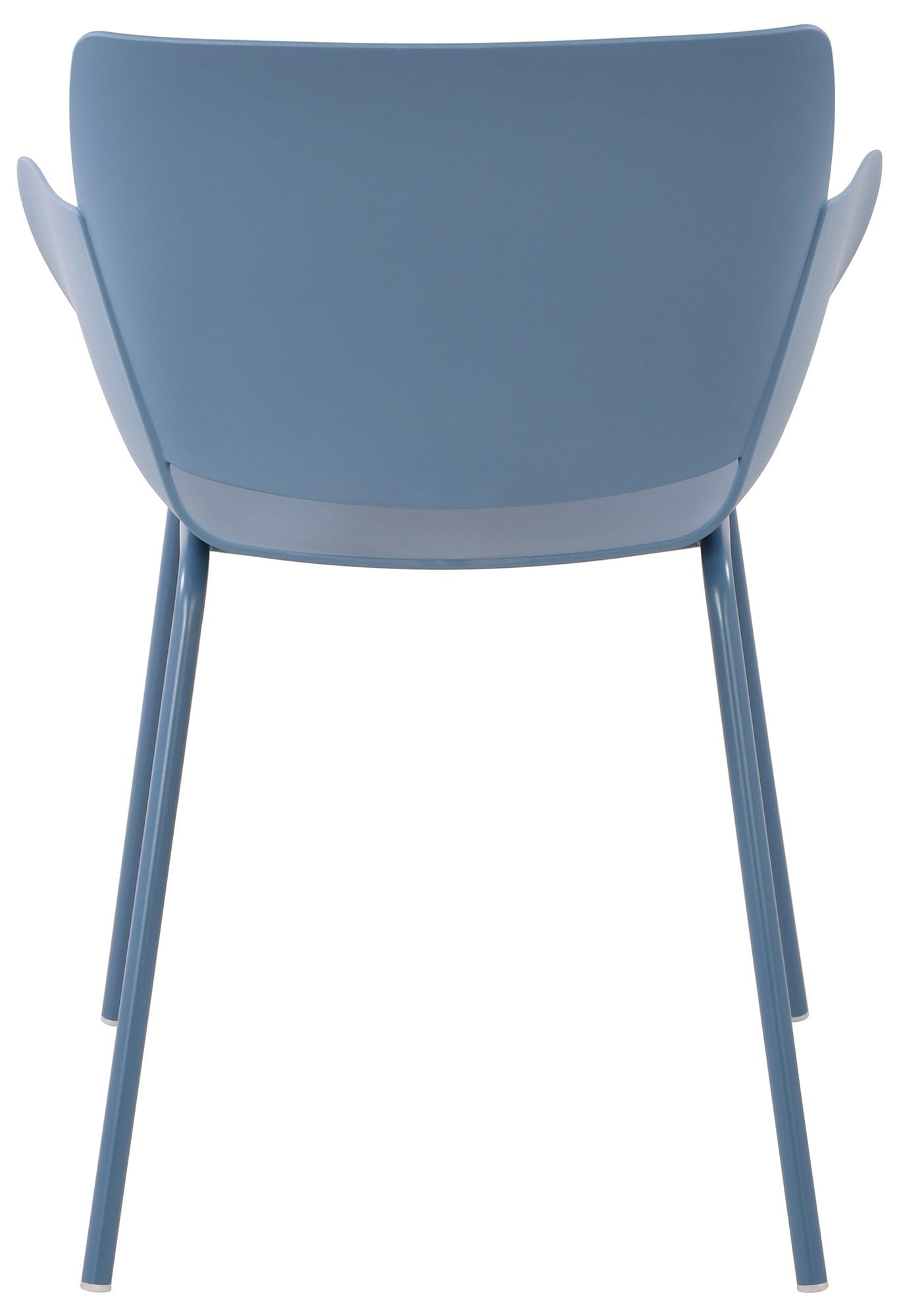 CLP 2er Set Gartenstuhl Alpena I wetterfest und UV-beständig I Metallgestell I Sessel für draußen I Esszimmerstuhl, Farbe:blau