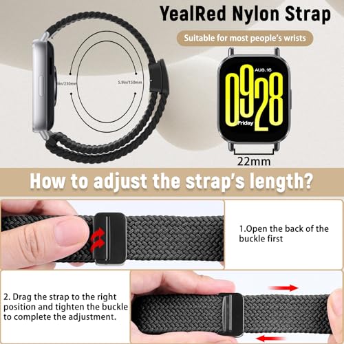 Bracelet Sport en Nylon Orange 22mm pour Courir et S'entraîner avec Xiaomi Watch 5 S5 - 8