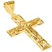 Lifetime Jewelry Crucifix Necklace, Large Filigree Cross, 24K Gold Over Bronze (with or Without 20" Chain)