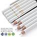MARKART Professional White Charcoal Pencils Set, 5 Pieces Sketch Highlight Charcoal Pencils for Drawing, Sketching, Shading, Blending, White Chalk Pencils for Beginners & Artists