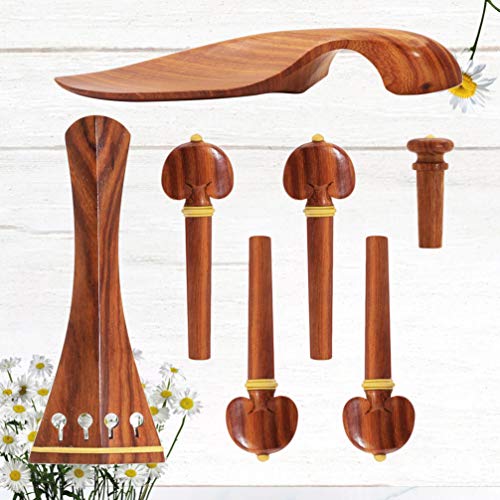image for Milisten 4/4 Violin Parts With Chin Rest Endpin Tailpiece Wood Tuning 