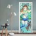 DNFurniture Pegatinas De Puerta 3D Anime Personaje De Dibujos Animados Chica Verde Sexy Porno 77X200Cm Diy Extraíble Para Puertas Interiores Murales Autoadhesivos Papel Tapiz Para Habitaciones Habitac