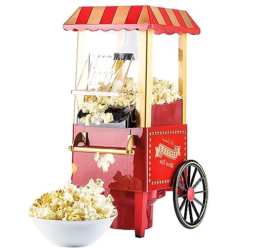 Electric Popcorn Machine,Popcorn Maker,Healthy & Fat-Free, Easy to Clean,5 Min Qucik Popping,for Movie Nights and Parties of All Kinds, Kids Birthday Party Favorites, LJJY-KK