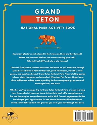 Grand Teton National Park Activity Book: Puzzles, Mazes, Games, and More About Grand Teton National Park (National Parks Activity Series) - Image 2