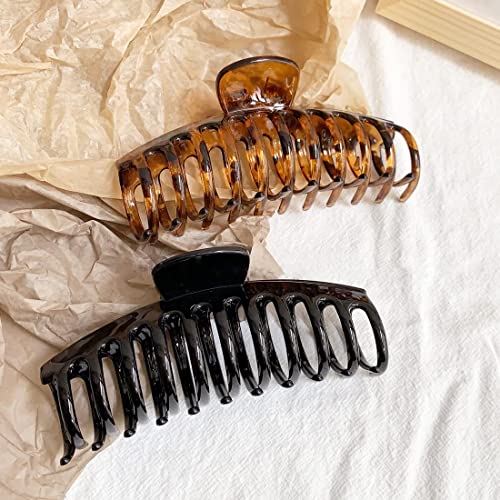 Large Hair Clips 5.1 Inch Extra Large Claw Clips For Thick Hair Crystal Plastic Hair Claw Banana Clips Accessories For Wome, Pack Of 2 #TOP7