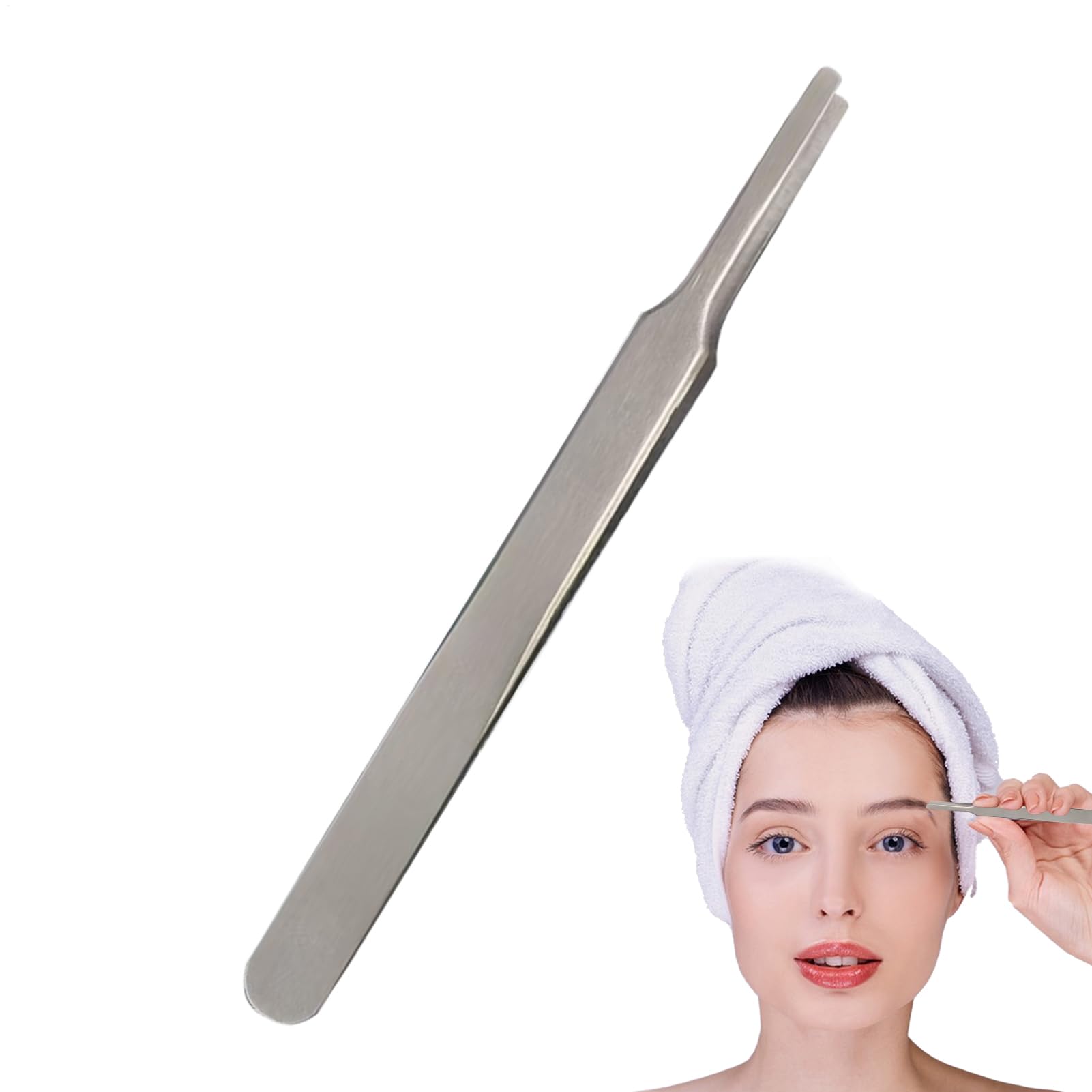 Precision Eyelash Curlers - Tweezers for Eyelashes, Steel | Stainless Lash Applicator For Cluster Professional Beauty Tools Hair Remover Clip Eyebrow Makeup Extensions False Lash Isolation Grooming gray