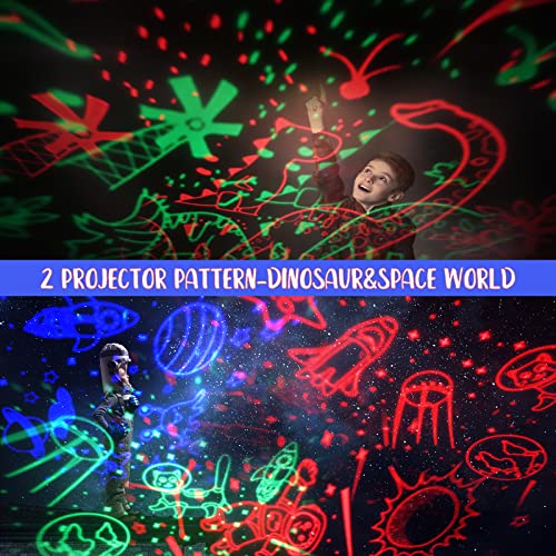 Dinosaur Toys For Kids 3-5 Year Old, 2 In 1 Space Toys Night Light For Kids 360 Degree Rotating Night Light Projector Birthday Gifts For 3 4 5 6 7 8 9 10 Year Olds Boys Kids Toddler Toys #TOP2