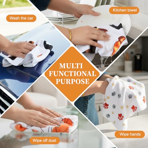 Ecofocet 4 Piezas Paños de Cocina, Patrón de Gato Toallas de Cocina, Suaves y Absorbentes, Toallas de té, Toallas de Barra, Trapos de Cocina, Decoración de Cocina, 45 x 66 CM - imagen 6
