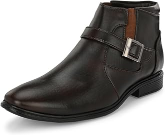 MACTREEPU Leather Men's Formal Ankle Boots