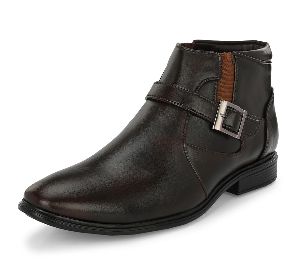 MACTREEPU Leather Men's Formal Ankle Boots