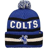47 Men's Royal Indianapolis Colts Bering Cuffed Knit Hat with Pom