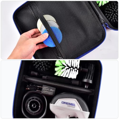 Image of PAIYULE Case for Dremel Versa Power Scrubber Kit Cleaning Tool PC10-07 / PC360-5 Grout Brush, Bathroom Shower Scrub Kitchen & Bathtub Cleaner Holder for More Kinds Spin Scrubbers, Sponge Pads(Box Only)