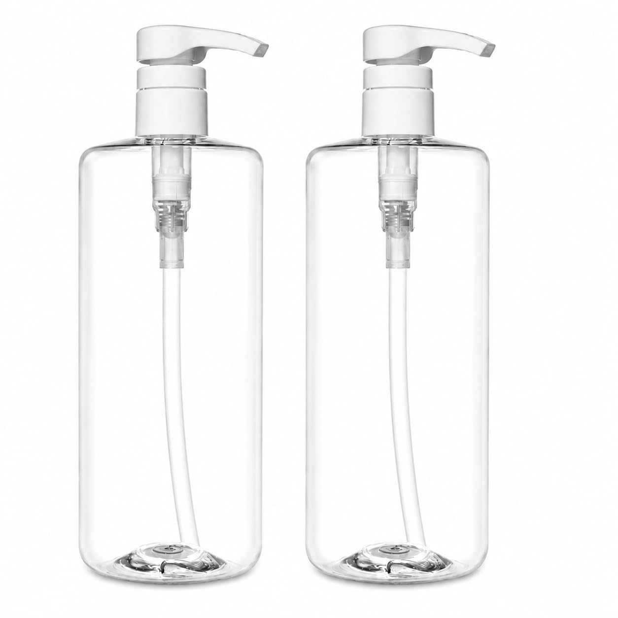AIR O MATIC Liquid Soap and Shampoo Dispenser 500ml Each Transparent (Pack of 2)-picture-19