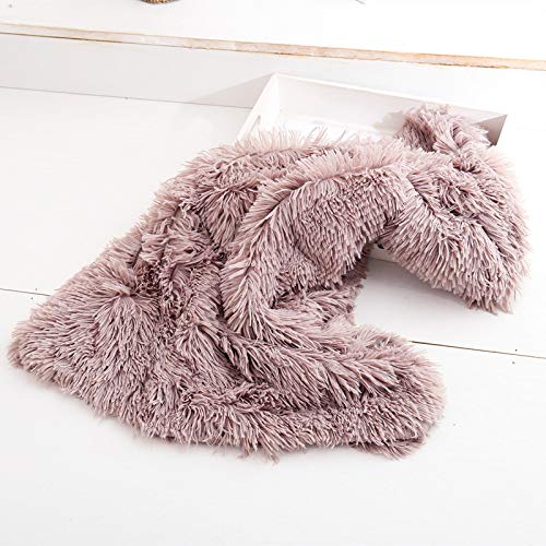 KAV Weiche Haustierdecke Aus Polyester – 70x100 Cm, Braun Mit Tierprint – Kuschelig Für Hund, Katze & Welpen