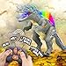 STEAM Life Remote Control Dinosaurs for Kids 3-12, LED Light Up Dinosaurs, Velociraptor Robot Toy