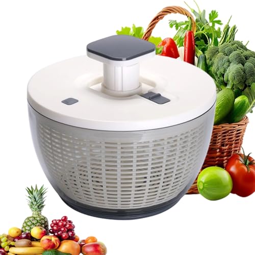 SH-RuiDu Salatschleuder, 6 l großer Salatwäscher und...