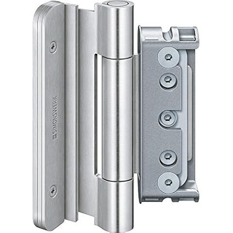 Simonswerk 5 080840 0 12401 Silber Türband BAKA Protect 4040 3D FD 4. Band ohne Stiftsicherung Aluminium eloxiert Cover
