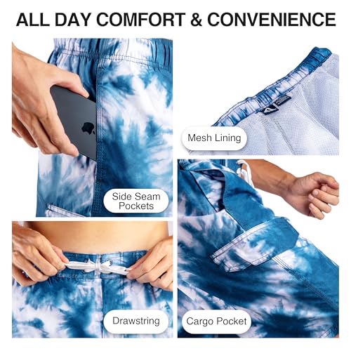 Image of Kanu Surf Men's Big Viper Extended Size Stripe Swim Trunk