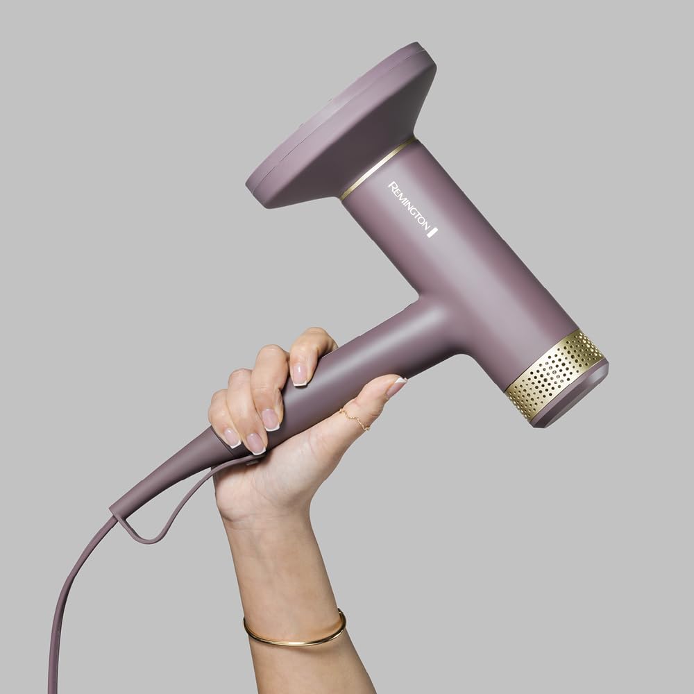 Remington AIRvive™ Haartrockner [leichter langlebiger bürstenloser Digital Motor 110.000U/min] 2 Aufsätze: Diffusor&Stylingdüse (Ionen & Anti-Frizz Technologie,12 Heiz-&Geschwindigkeitsstufen) EC8930