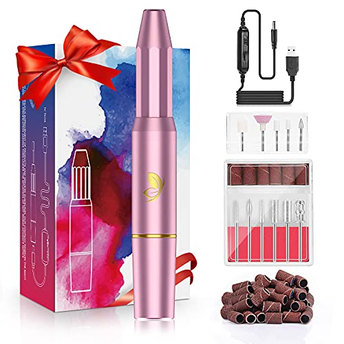Elektrische Nagelfräser,Profi Elektrische Nagelfeile Pediküreset, 20000u/Min USB Maniküre Set Elektrisch Nagelfräser…