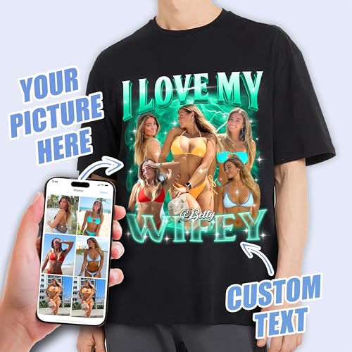 Tehg & Tuhg Custom T Shirts with Picture, Vintage Bootleg Rap Tee, Boyfriend Girlfriend, Unique Gift for Birthday Anniversary2