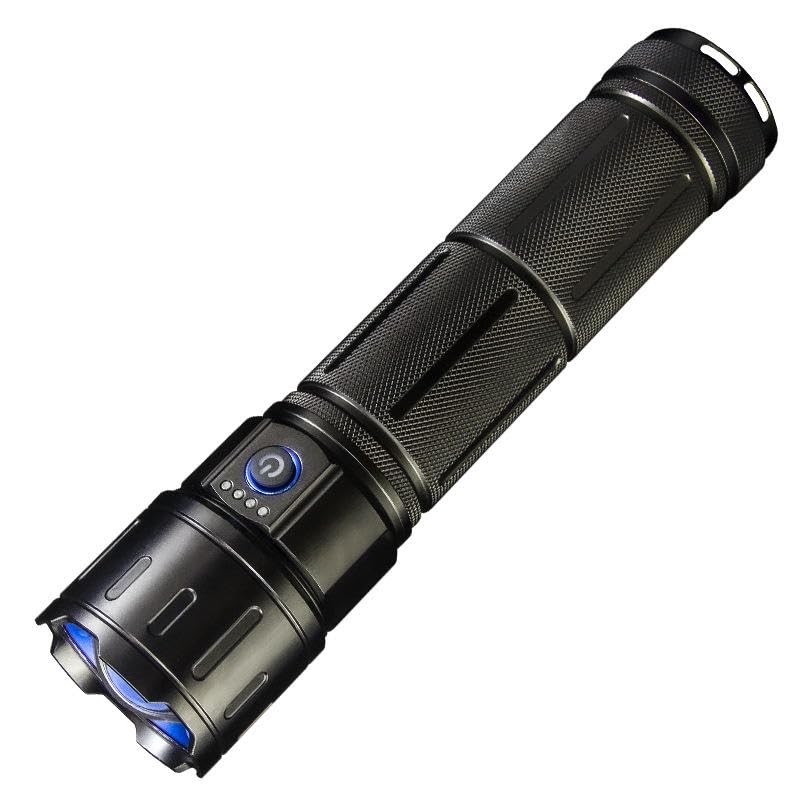 Happiest Minds Techno coba Portable High Power Multifunctional Flashlight White Laser Strong Light Long Range Zoom Function for Outdoor Patrol Adventure-image-13