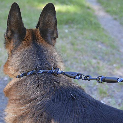 Bronzedog Rope Pro Training Dog Collar Braided No Pull Quick Release Round Lead Collars For Dogs Small Medium Large Puppy (Xl - 23.6" Long, Blue) #TOP7