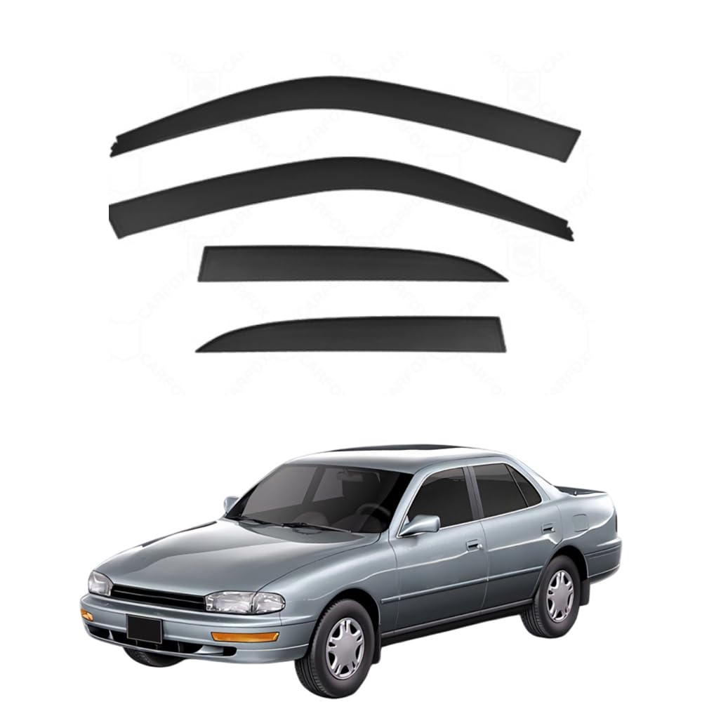 QOEMRHELT 4pc Set In-Channel Wind Deflectors, for Toyota Camry XV10 1992–1996 Window Visors Rain Guards Vent Visors Rain & Sun Protection,Car Accessories