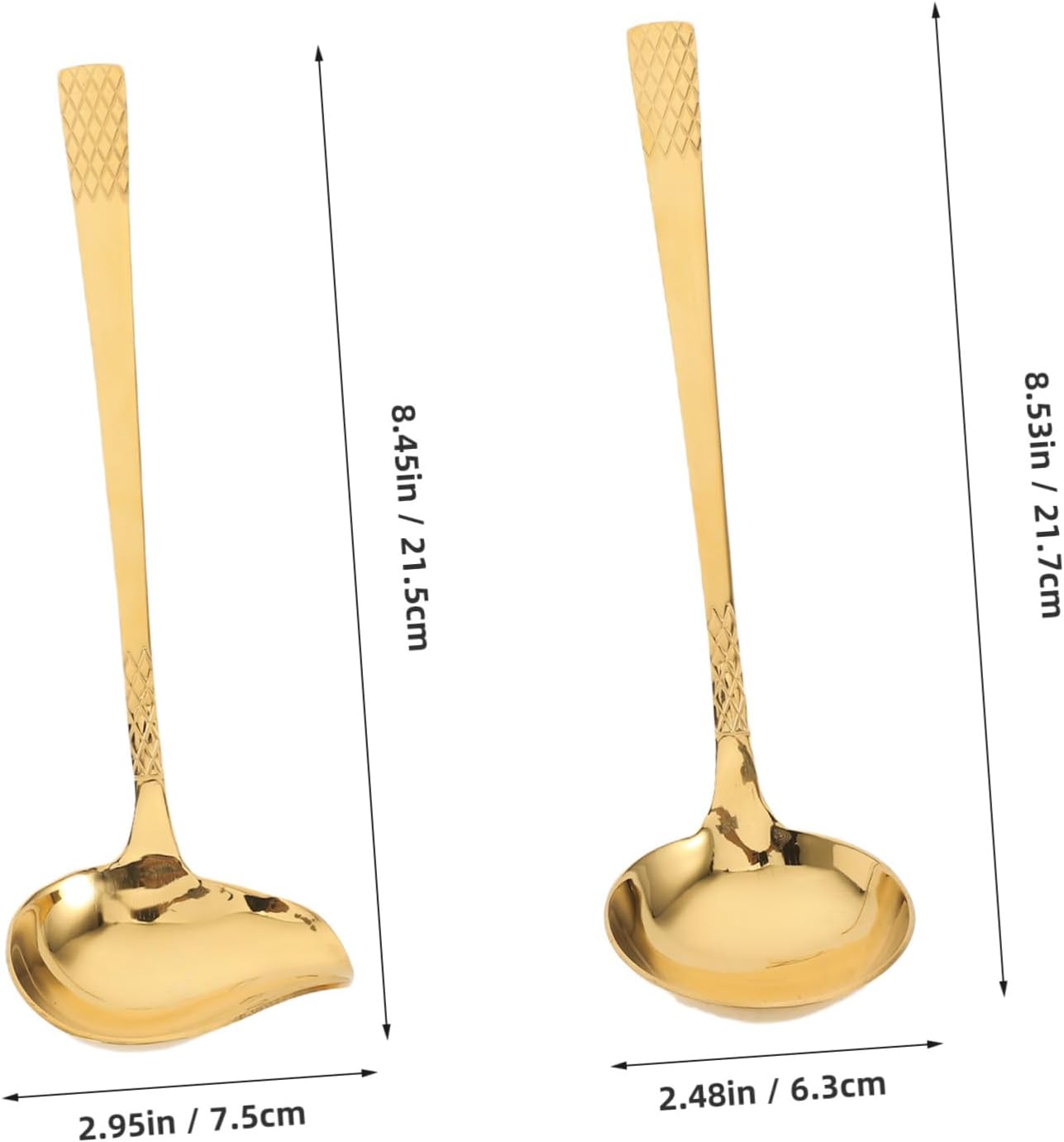 KICHOUSE 2Pcs Stainless Steel Sauce Ladle Creative Gravy Spoon for Home Kitchen and Versatile Scoop for Serving Oil Sauces Liquids Steel Design