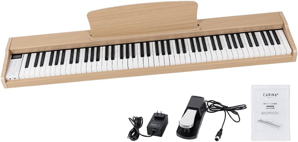 ニコマクNikoMaku電子ピアノ88鍵盤折り畳み式SWAN-X黒ピアノと同じ鍵盤