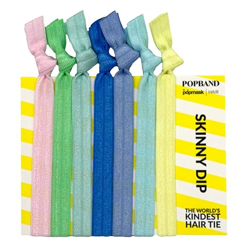 Élastiques à cheveux fins Popband | Lot de 7 avec nœud