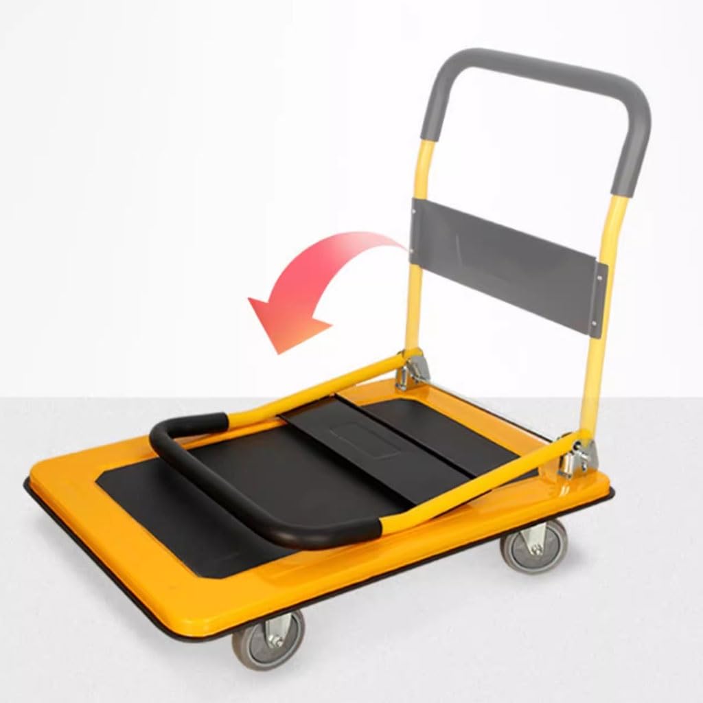 Wagenwagen Ganzstahl-Halterungsdesign Palettenwagen-Lastenwagen Leise zusammenklappbarer Heimwagen Werkzeug Handzug-Pritschenwagen Outdoor-Trolley (A)