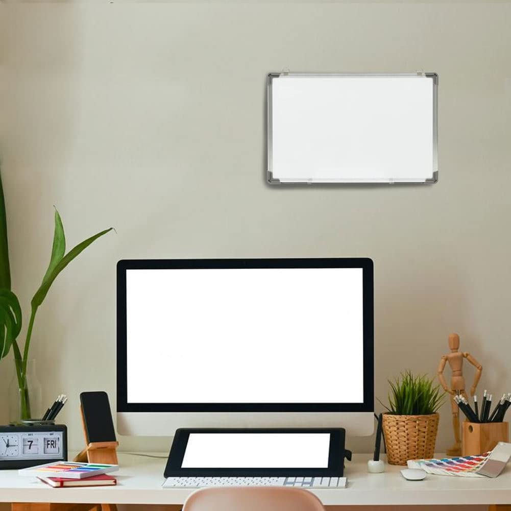 Lavagna Magnetica Cancellabile 60x45 Cm Con Cornice Alluminio - Include Pennarelli E Magneti - Foto 5