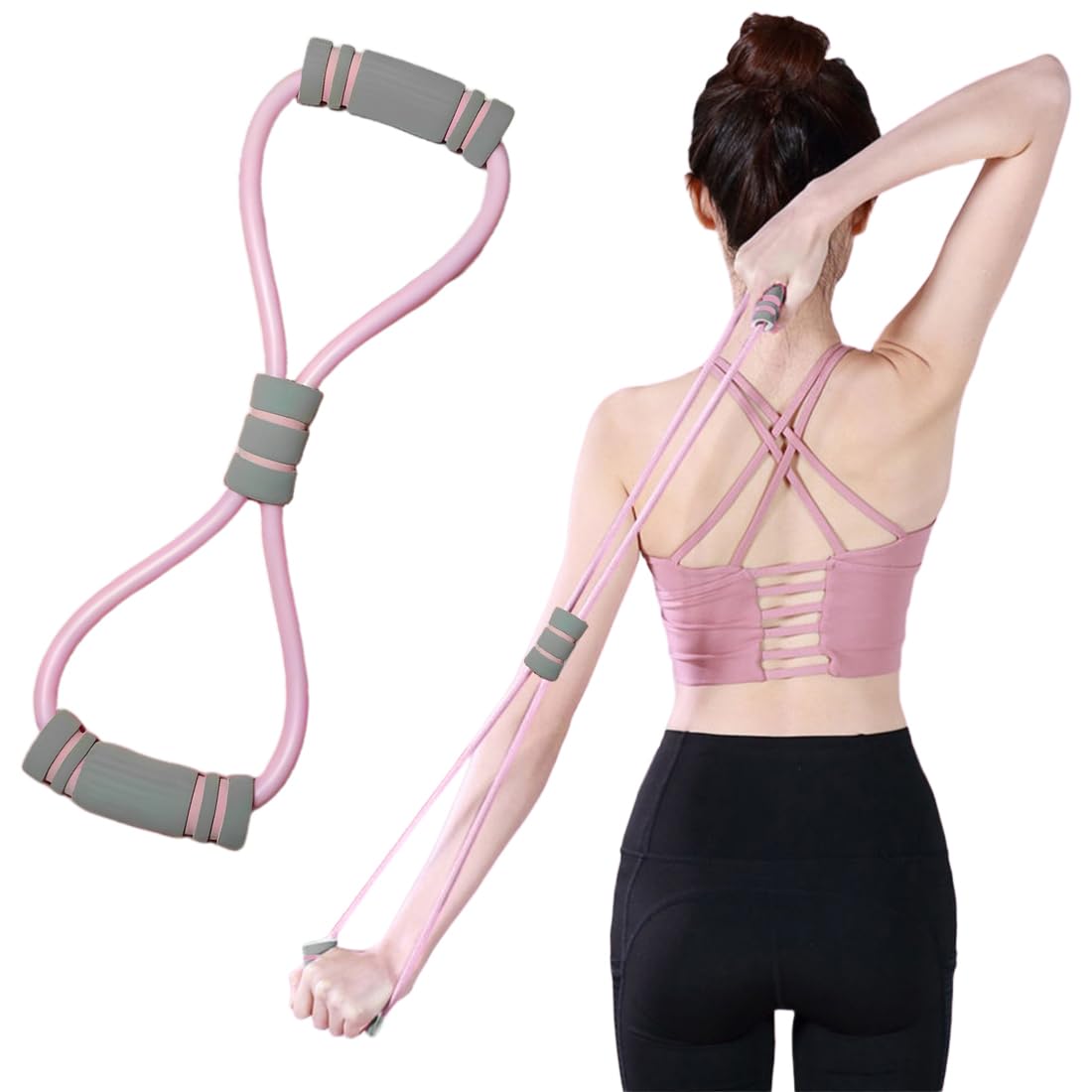 RUKAN Elastici Fitness Bande, Resistente Fascia Yoga Elastico, 25 Libbre, per Yoga, Allenamento della Forza e Camminata Metabolica
