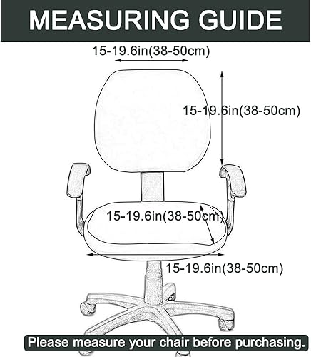 Miniatura 2 de Shukii Funda impermeable para silla de oficina, de piel sintética, elástica, giratoria, para silla de computadora, funda protectora
