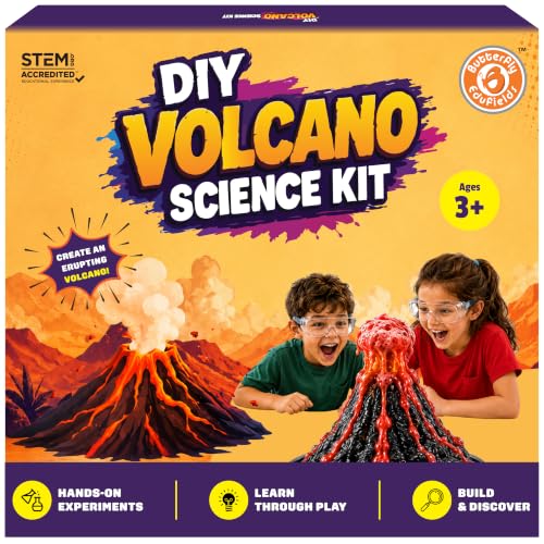 Image of Butterfly Edufields Volcano Science Kit | STEM Education | Erupting Volcano Science Kit for Kids | Easter Gifts for Kids | Learning & Education Toys | Fun Gift for Boys & Girls | Science Experiments