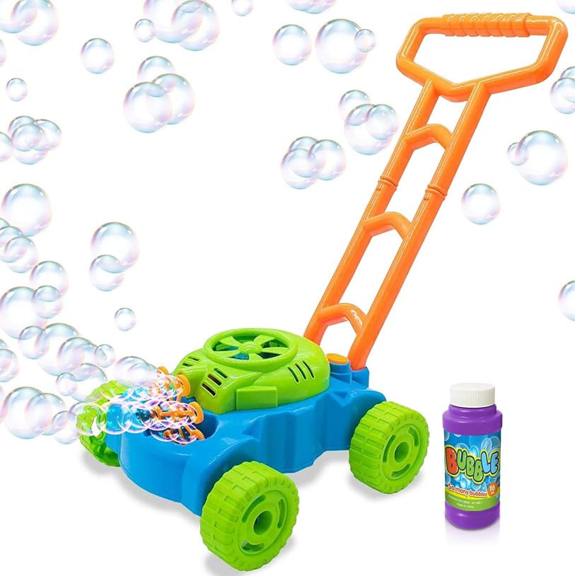 Bubble Lawn Mower for Toddlers – Outdoor Bubble Machine for Kids Age 3+, Bubble Maker Toy for Boys & Girls, Bubble Mower for Toddlers, Birthday Gift, Best Bubble Machine for Kids