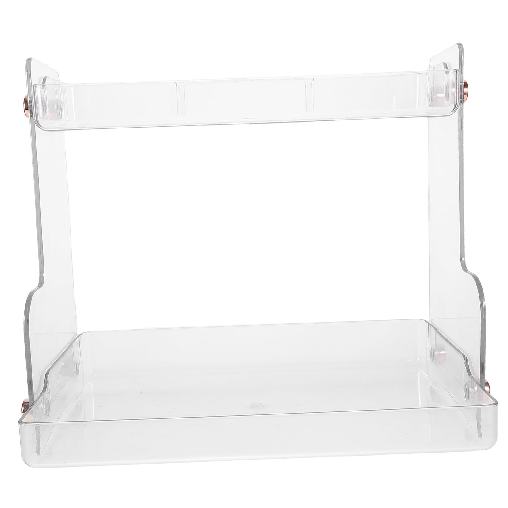 Hohopeti Organizer Multi-layer da Strato Doppio a e Cosmetici Acciaio Bagno in Capacità Inossidabile Pet, Portatrucchi Forte di Carico, per Bagno e Camera da Letto