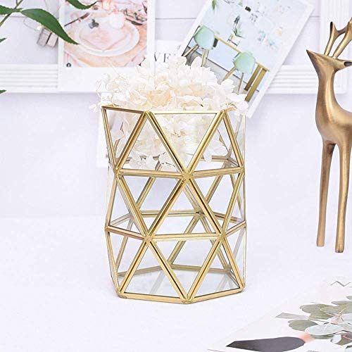 Boîtes à bijoux stéréoscopique en verre pour coiffeuse moderne - 3